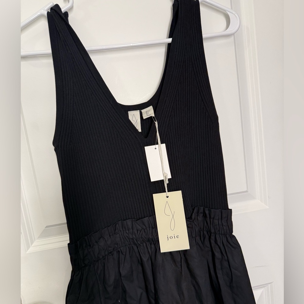 Joie Ribbed Black Knit Dress